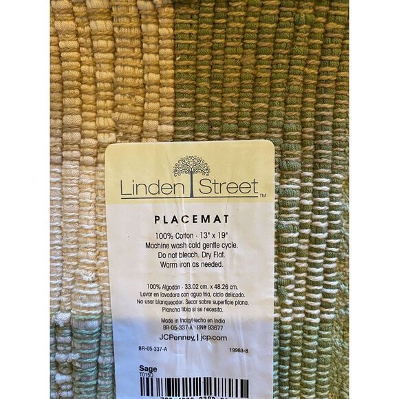 Linden Street Placemats, Set Of 6, Fall Colors - Picture 5 of 5